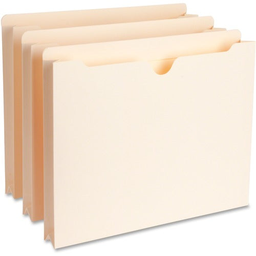 Business Source  File Pockets,Straight Tab,1-1/2" Exp.,300 Cap.,Ltr,50/BX,MLA