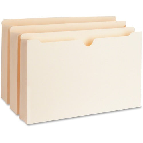 Business Source  File Pockets, 2" Exp., 400 Cap., Legal, 50/BX, Manila