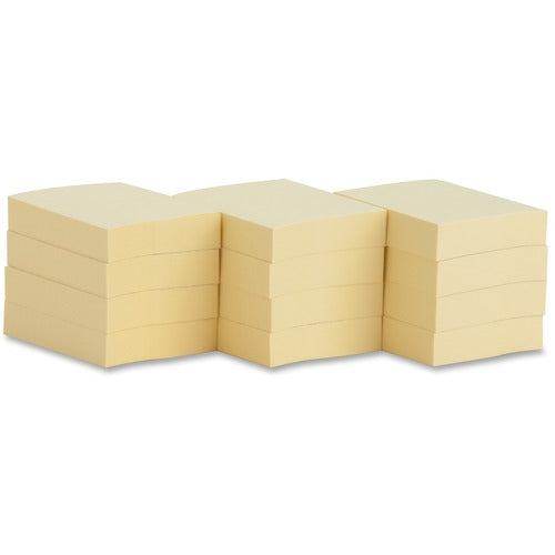 Business Source  Adhesive Notes, 100 Sheets, 1-7/8"x-1-3/8", 12/PK, Yellow