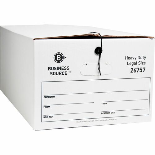 Business Source  Storage Box,Heavy-duty,Lgl 700 lb,15"x24"x10",12/CT, White