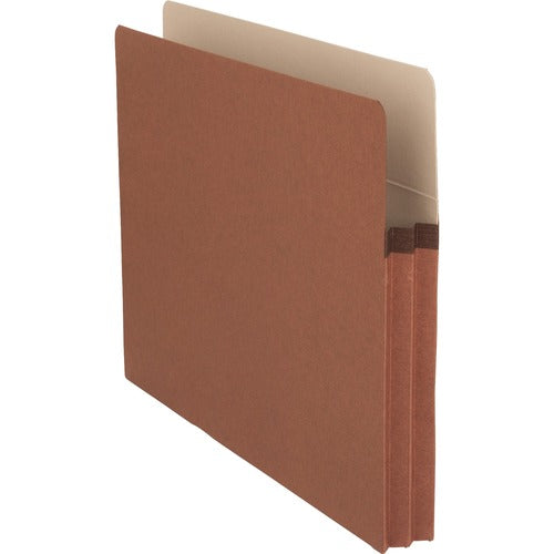 Business Source  File Pockets, 1-3/4" Exp., Letter, 25/BX, Redrope