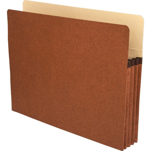 Business Source  File Pockets, 3-1/2" Exp., Letter, 25/BX, Redrope