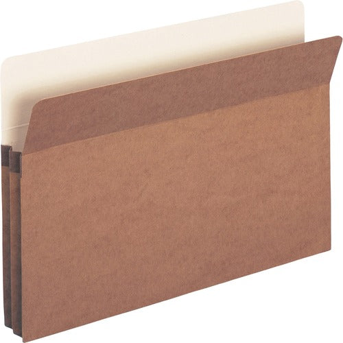 Business Source  File Pocket, 1-3/4" Exp., Legal, 25/BX, Redrope
