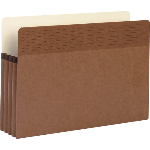 Business Source  File Pocket, 3-1/2" Exp., Legal, 25/BX, Redrope