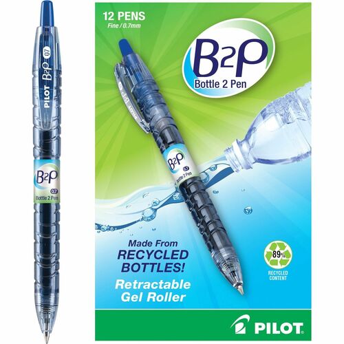 Pilot  Gel Pen, Retractable, Fine Point, Blue Ink