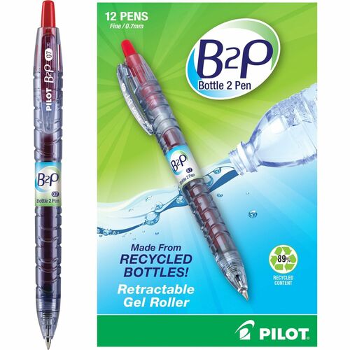 Pilot  Gel Pen, Retractable, Fine Point, Red Ink