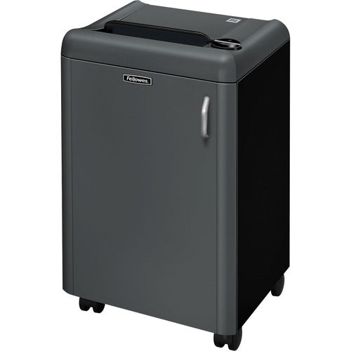 Fellowes  Shredder,4-Sht Cap,9-1/4 Gal Bin,15-1/2"x11-3/4"x25",BK/GY-FEL3306301