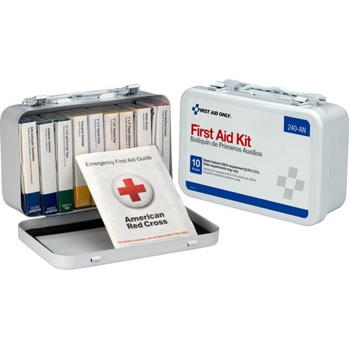 First Aid Only, Inc  First Aid Kit, ANSI, 10 Unit, 64 Piece, White-FAO240AN