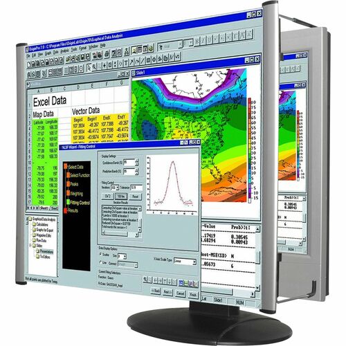 Kantek  LCD Magnifier, Fits 19"-20" Widescreen, Aluminum