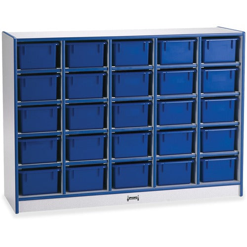 Jonti-Craft, Inc.  Cubbie Storage Unit,w/25 Bins,29.5"x48"x15",BE Edge/Trays