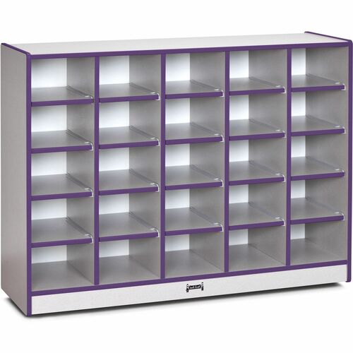 Jonti-Craft, Inc.  Cubbie Storage Unit,25 Bin,No Trays,29-1/2"x48"x15",PE Edge