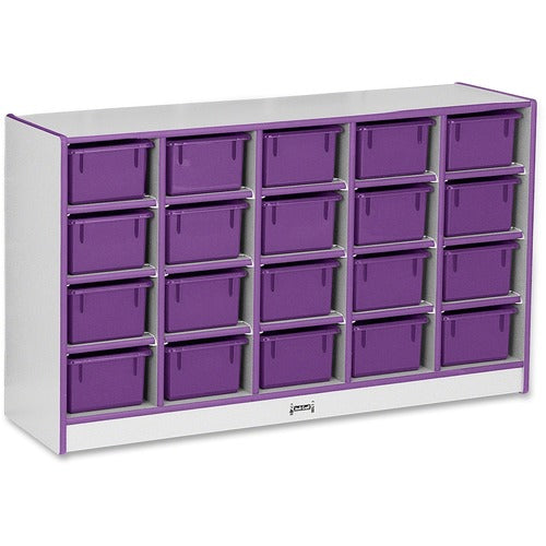 Jonti-Craft, Inc.  Cubbie Storage Unit,w/20 Bins,29.5"x48"x15",PE Edge/Trays