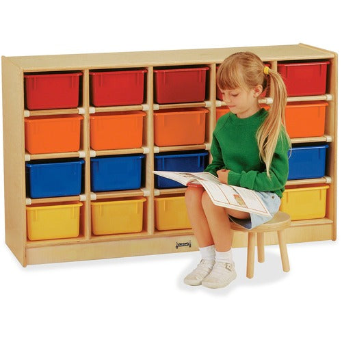 Jonti-Craft, Inc.  Mobile 20 Cubbie-Tray Unit,No Bins,29-1/2"x48"x15",Baltic