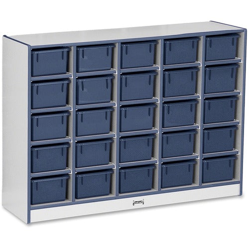 Jonti-Craft, Inc.  Cubbie Storage Unit,w/25 Bins,29.5"x48"x15",NY Edge/Trays