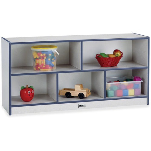 Jonti-Craft, Inc.  Mobile Storage Unit, Low, 29-1/2"x48"x15", Gray/Navy Edge