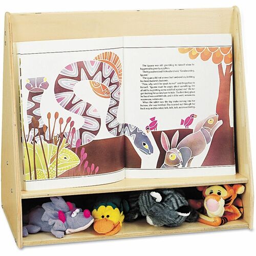 Jonti-Craft, Inc.  BookShelf,4-Shelf,w/WriteNWipeBack,30"x16.5"x27.5",Birch