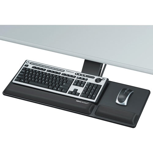 Fellowes  Compact Keyboard Tray, Foam Rest, 27-1/2"x18"x3", Black-FEL8017801