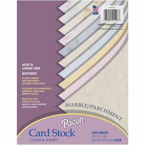 Pacon  Card Stock, 65lb, LTR, 250/PK, Assorted