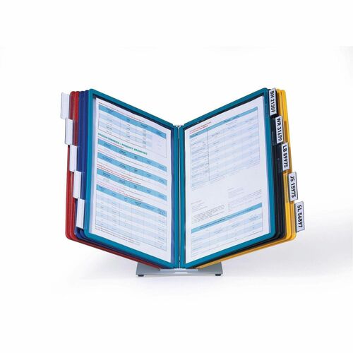 Durable Office Products  Desk Reference System, w/ Desk Stand, 20 Sht Cap., AST