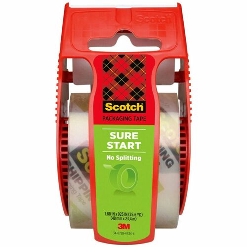 3M  Packing Tape w/Refillable Dispenser, 2"x22.2 Yds., CL