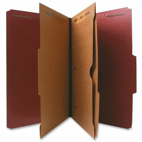 Nature Saver  Classification Folder,Two-Pocket,2/5 Cut,Legal,10/BX,Red