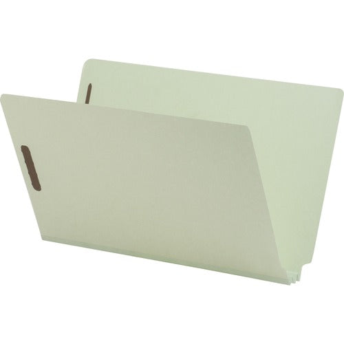 Nature Saver  End Tab Pressboard Fastener Folder,2" Exp,Legal,25/BX,GYGN