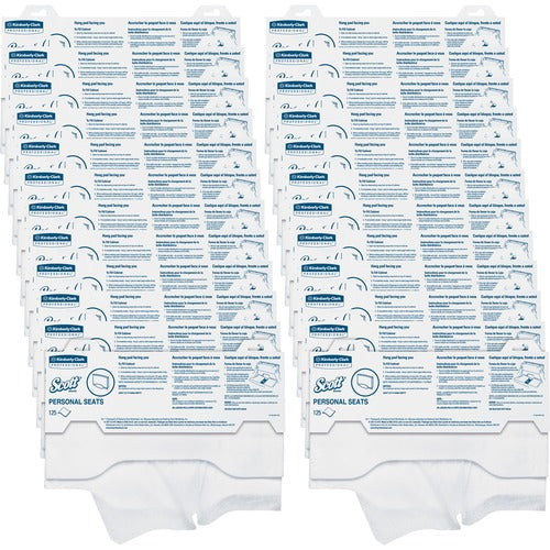 Kimberly-Clark Professional  Scott Toilet Seat Covers, 15"x17", 125/PK, 24/CT, White