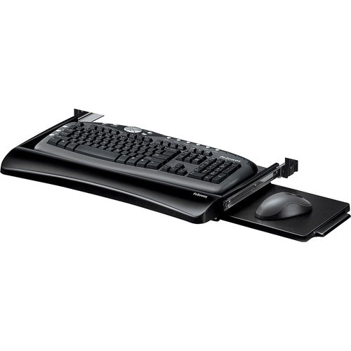 Fellowes  Underdesk Keybrd Tray, 20-1/8"x7-3/4", BK/Silver-FEL9140303