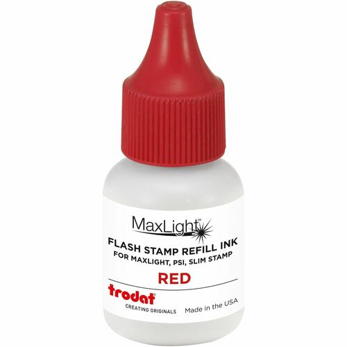 U.S. Stamp & Sign  Refill Ink, f/Stamp-Ever Stamps, Plastic Bottle, 7 ml, Red