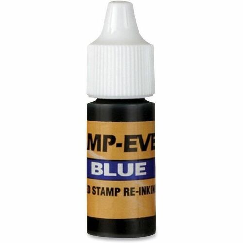 U.S. Stamp & Sign  Refill Ink, f/Stamp-Ever Stamps, Plastic Bottle, 7 ml, Blue