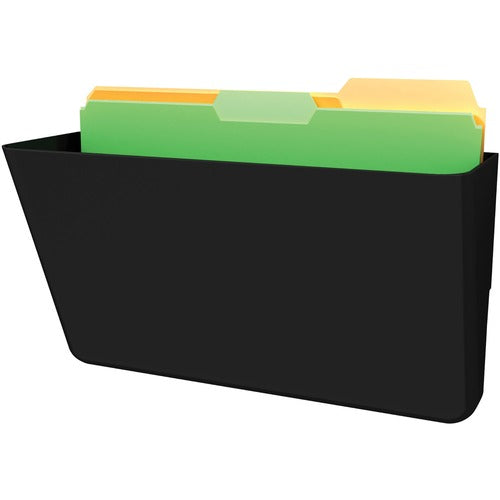 Deflecto  Wall Files, Single Pocket, Letter, 13"x4"x7", Black