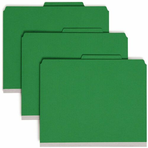 Smead  Classification Folders,2"Exp,2 Div,Top Tab,Letter,10/BX, GN