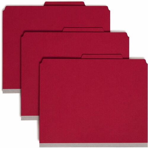 Smead  Classification Folders,2"Exp,2 Div,Top Tab,Letter,10/BX,B.RD