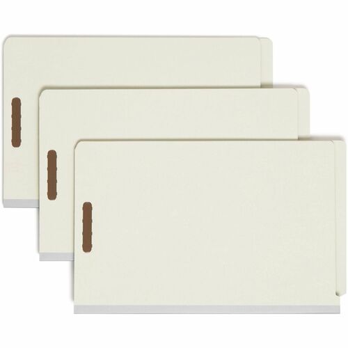 Smead  Classification Folders,Lgl,Recycled,2 Div,10/BX,GY Green