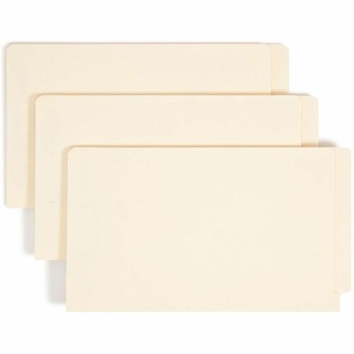 Smead  Fastener Folder,End Tab,Straight Cut,Ltr,50/BX,Manila