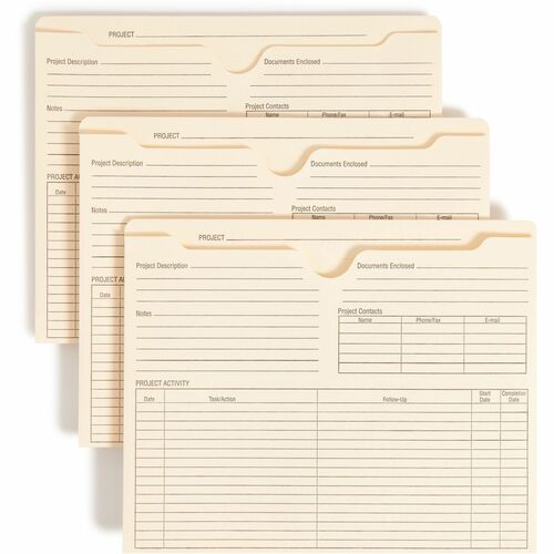Smead  Project Jackets, Letter, Exp 2, 50/BX, Manila