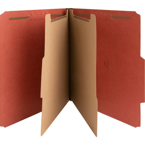 Nature Saver  Classification Folders, 2" Exp., Letter, 2 Div, 10/BX, Red
