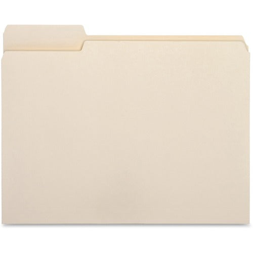 Business Source  File Folder,1/3 Cut Left Tab,1-Ply,3/4" Exp.,Ltr,100/BX,MLA