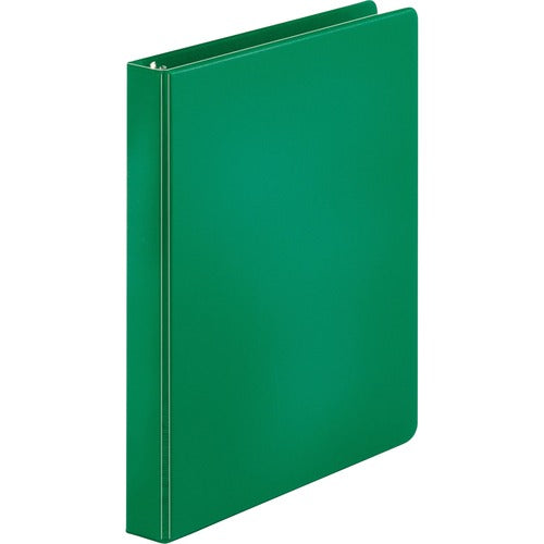 Business Source  Binder, Round Rings, 1" Capacity, 11"x8-1/2", Green