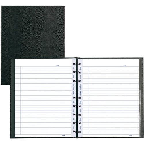 Rediform  Notebook, College/Margin, 75 Sheets, 11"x9-1/16", Black