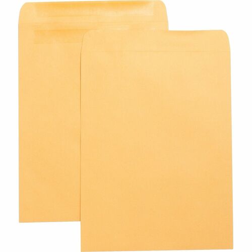 Business Source  Press/Seal Catalog Envelopes,Plain,10"x13",100/BX,Kraft