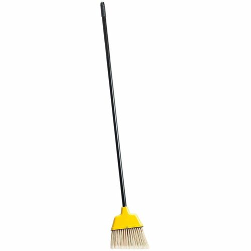 Genuine Joe  Angle Broom, High Performance Bristles, 9" W, Yellow-GJO58562