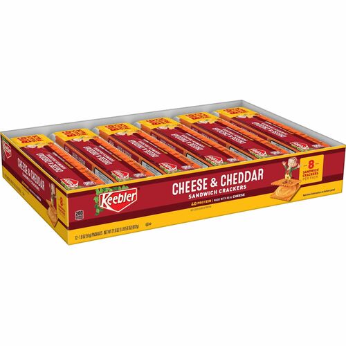 Keebler Co.  Cheese/Cheddar Crackers, Snack Pack, 1.8 Oz., 12/BX