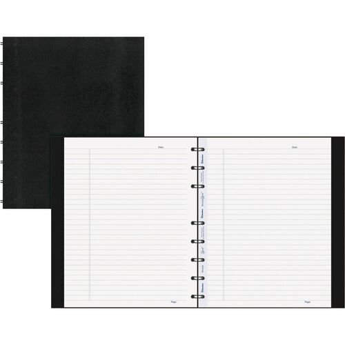 Rediform  Notebook, College/Margin, 75 Sheets, 9-1/4"x7-1/4", Black
