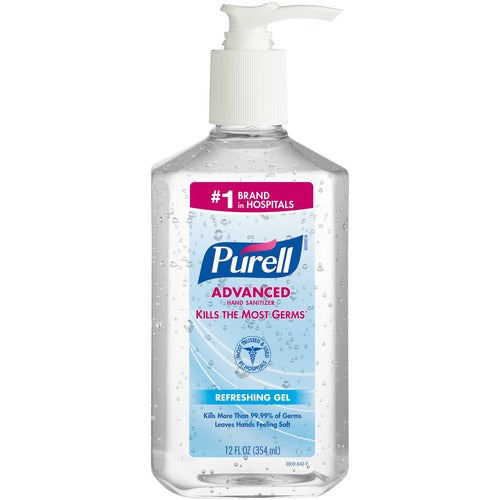 Gojo  Instant Hand Sanitizer, Pump Bottle, 12 oz., Clear-GOJ365912