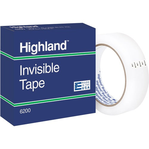 3M  Invisible Tape, 3" Core, 1"x2592", Clear