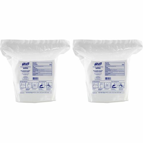 Gojo  Sanitizing Wipes, 1200 Wipes/PK, 2PK/CT, White-GOJ911802