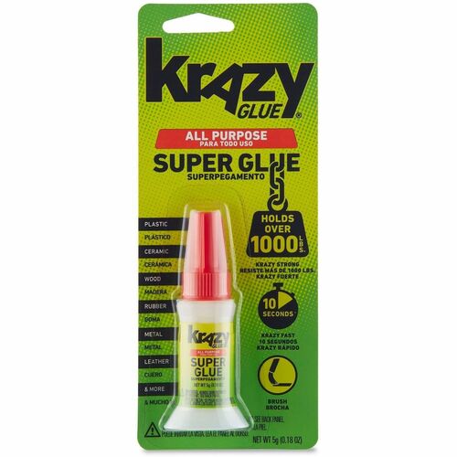 Elmer's  Krazy Glue, All Purpose, Brush On, 18 oz-EPIKG92548R
