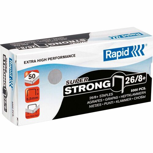 Rapid  Hi-Cap Staples,210/Strip,1/2" Crown,5/16" Leg,5000/BX