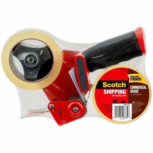 3M  Packaging Tape,w/Dispenser,1-7/8"x54.6Yds,2/PK,Clear